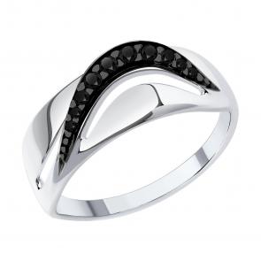 Серебряное кольцо SOKOLOV с фианитом 94014623 фото