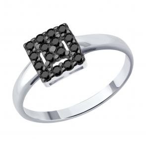 Серебряное кольцо SOKOLOV с фианитом 94014629 фото