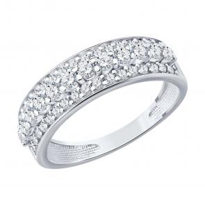 Серебряное кольцо SOKOLOV с фианитом 94014649 фото