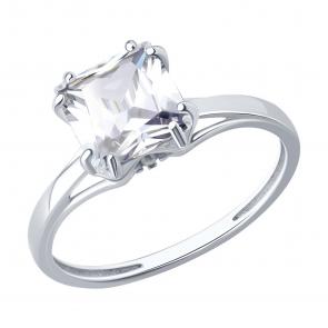 Серебряное кольцо SOKOLOV с фианитом 94014650 фото