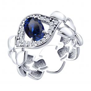 Серебряное кольцо SOKOLOV с фианитом 94014698 фото