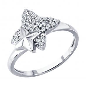 Серебряное кольцо SOKOLOV с фианитом 94014728 фото