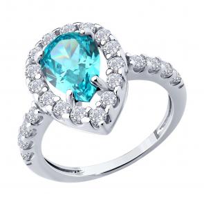 Серебряное кольцо SOKOLOV с фианитом 94014730 фото