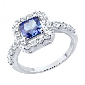 Серебряное кольцо SOKOLOV с фианитом 94014738 фото