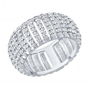 Серебряное кольцо SOKOLOV с фианитом 94014741 фото