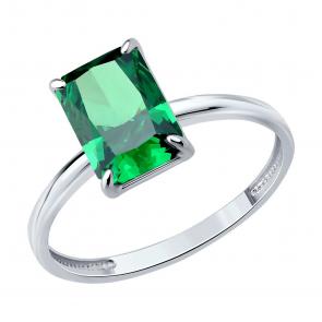 Серебряное кольцо SOKOLOV с фианитом 94014827 фото