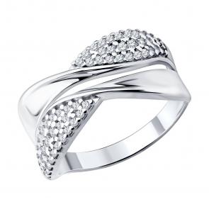 Серебряное кольцо SOKOLOV с фианитом 94014834 фото