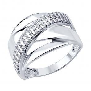 Серебряное кольцо SOKOLOV с фианитом 94014850 фото