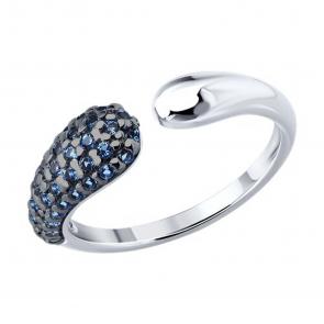 Серебряное кольцо SOKOLOV с фианитом 94014858 фото