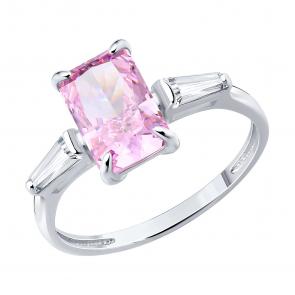 Серебряное кольцо SOKOLOV с фианитом 94014867 фото