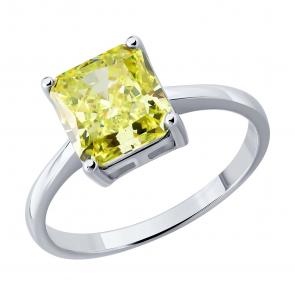 Серебряное кольцо SOKOLOV с фианитом 94014886-91 фото