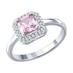 Серебряное кольцо SOKOLOV с фианитом 94014890-91 фото