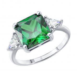 Серебряное кольцо SOKOLOV с фианитом 94014893-91 фото