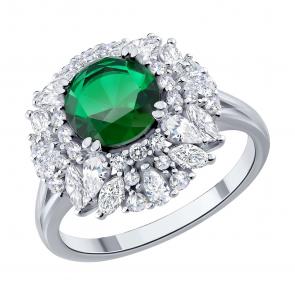 Серебряное кольцо SOKOLOV с фианитом 94014901-91 фото