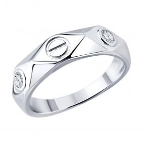 Серебряное кольцо SOKOLOV с фианитом 94014905-91 фото