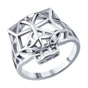 Серебряное кольцо SOKOLOV с фианитом 94014906-91 фото