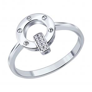 Серебряное кольцо SOKOLOV с фианитом 94014907-91 фото