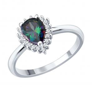 Серебряное кольцо SOKOLOV с фианитом 94014919-91 фото