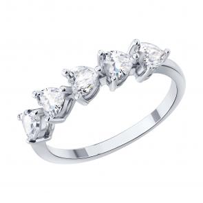 Серебряное кольцо SOKOLOV с фианитом 94014921-91 фото