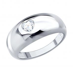Серебряное кольцо SOKOLOV с фианитом 94014929 фото