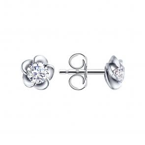 Серебряные серьги SOKOLOV с фианитом 94020286-91 фото