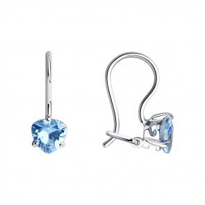 Серебряные серьги SOKOLOV с фианитом 94020578 фото