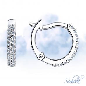 Серебряные серьги SOKOLOV с фианитом 94020628-91 фото