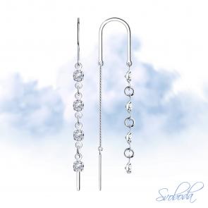 Серебряные серьги SOKOLOV с фианитом 94020804 фото