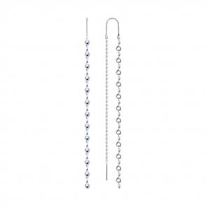 Серебряные серьги SOKOLOV 94020806 фото