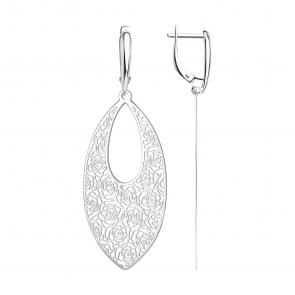 Серебряные серьги SOKOLOV 94021107 фото