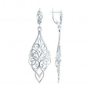 Серебряные серьги SOKOLOV 94021123-91 фото