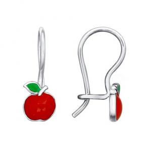 Серебряные серьги SOKOLOV с эмалью 94021631 фото