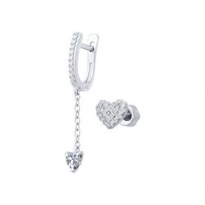 Серебряные серьги SOKOLOV с фианитом 94021851 фото