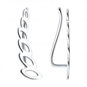 Серебряные серьги SOKOLOV 94021862 фото