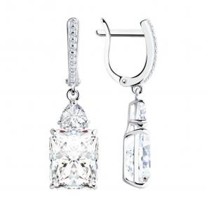 Серебряные серьги SOKOLOV с фианитом 94022206-91 фото