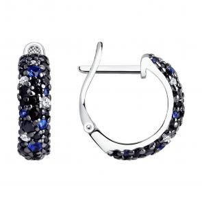 Серебряные серьги SOKOLOV с фианитом 94022665-91 фото