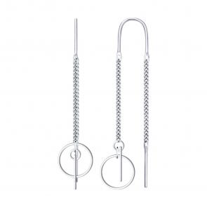 Серебряные серьги SOKOLOV 94022764 фото