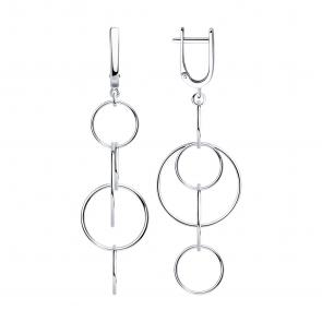 Серебряные серьги SOKOLOV 94022768 фото