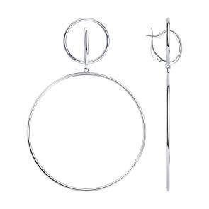 Серебряные серьги SOKOLOV 94022904 фото