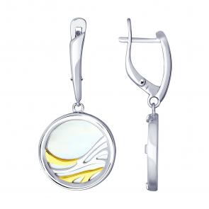 Серебряные серьги SOKOLOV с перламутром 94022942 фото