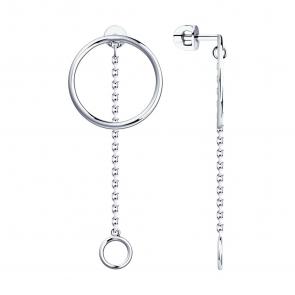 Серебряные серьги SOKOLOV 94023076 фото