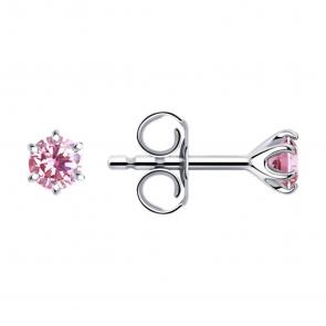 Серебряные серьги SOKOLOV с фианитом 94023122-91 фото