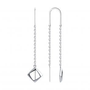 Серебряные серьги SOKOLOV 94023241 фото