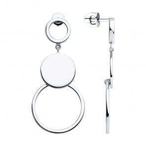 Серебряные серьги SOKOLOV 94023398 фото