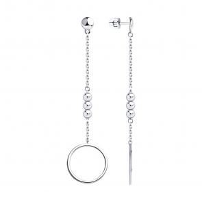 Серебряные серьги SOKOLOV 94023487 фото