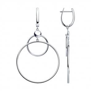 Серебряные серьги SOKOLOV 94023758 фото