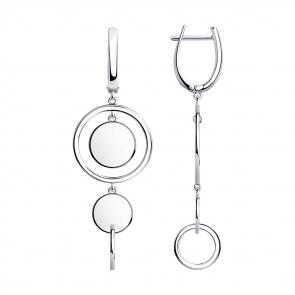 Серебряные серьги SOKOLOV 94023781 фото