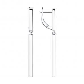 Серебряные серьги SOKOLOV 94023871 фото