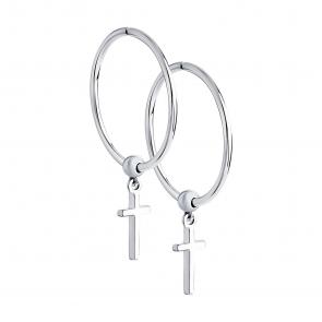 Серебряные серьги-трансформеры кресты SOKOLOV 94023887 фото