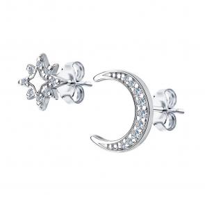 Серебряные серьги SOKOLOV с фианитом 94023965-91 фото